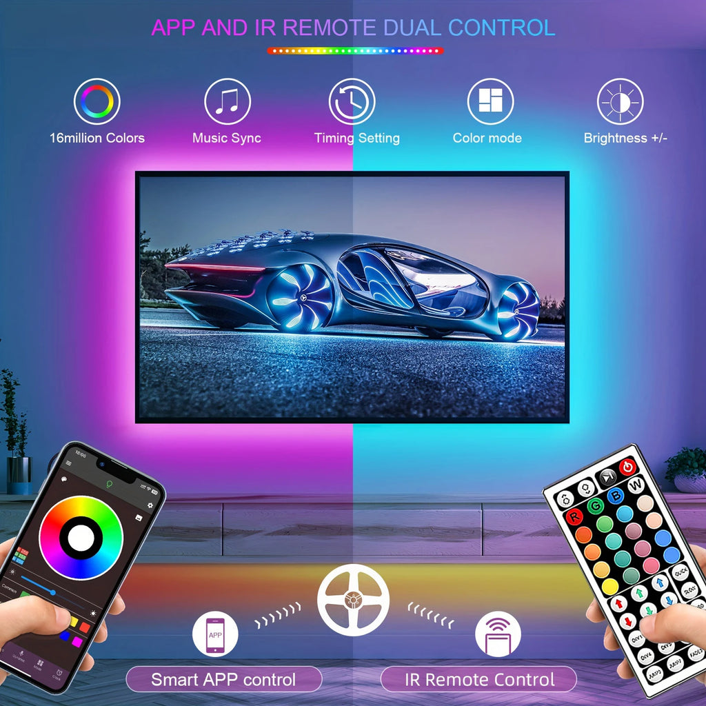 RGBGlow Ultra™ – Tira LED RGB Inteligente con App y Control Remoto