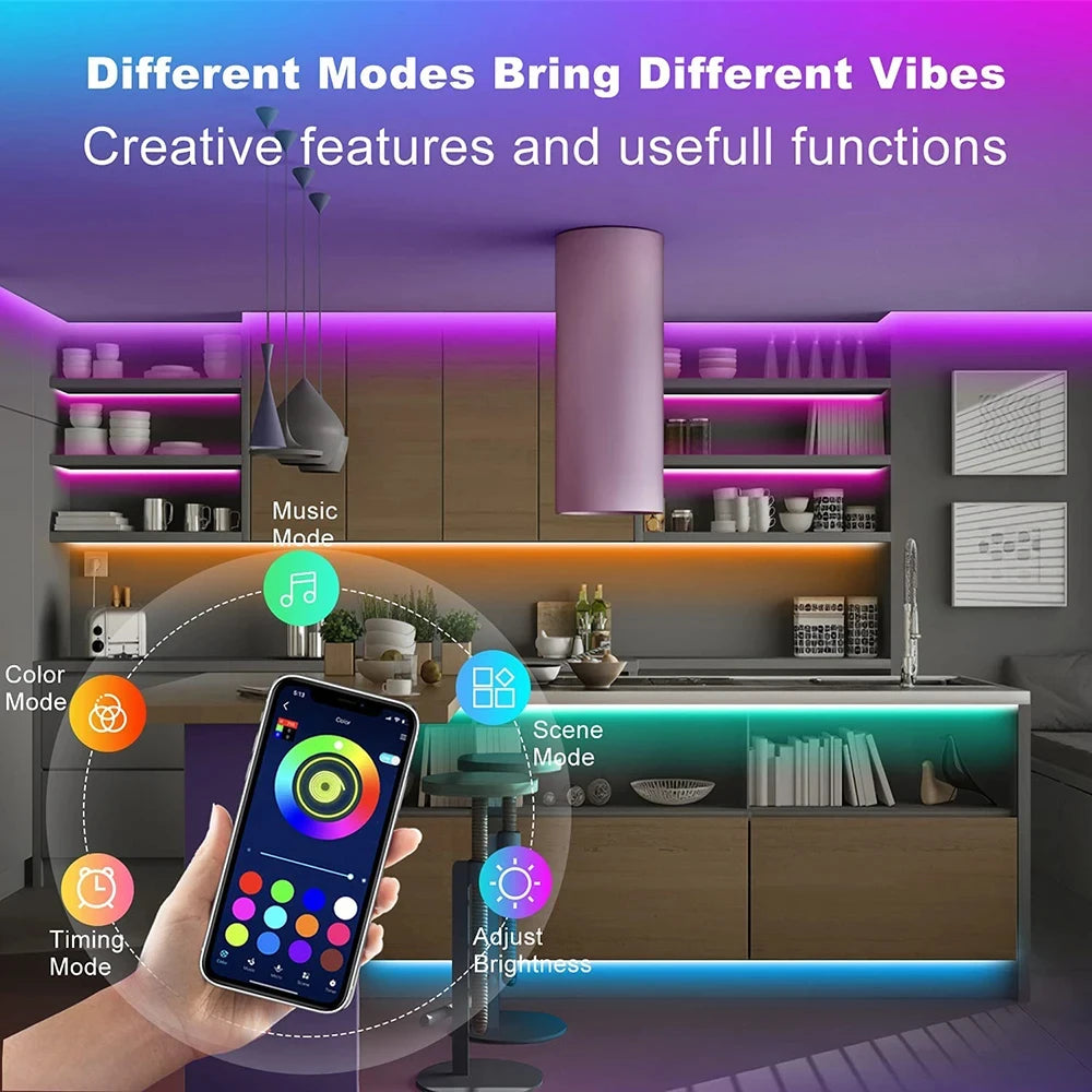 RGBGlow Pro™ – Tira LED Inteligente RGB con Control por App
