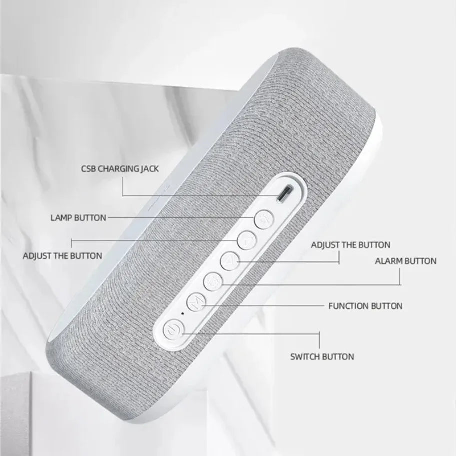 LumiCharge Pro™ – Reloj Despertador con Carga Inalámbrica y Luz Ambiente