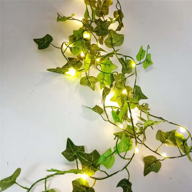 Guirnalda de Luces LED Hojas Verdes — Decoración Aesthetic para Habitación