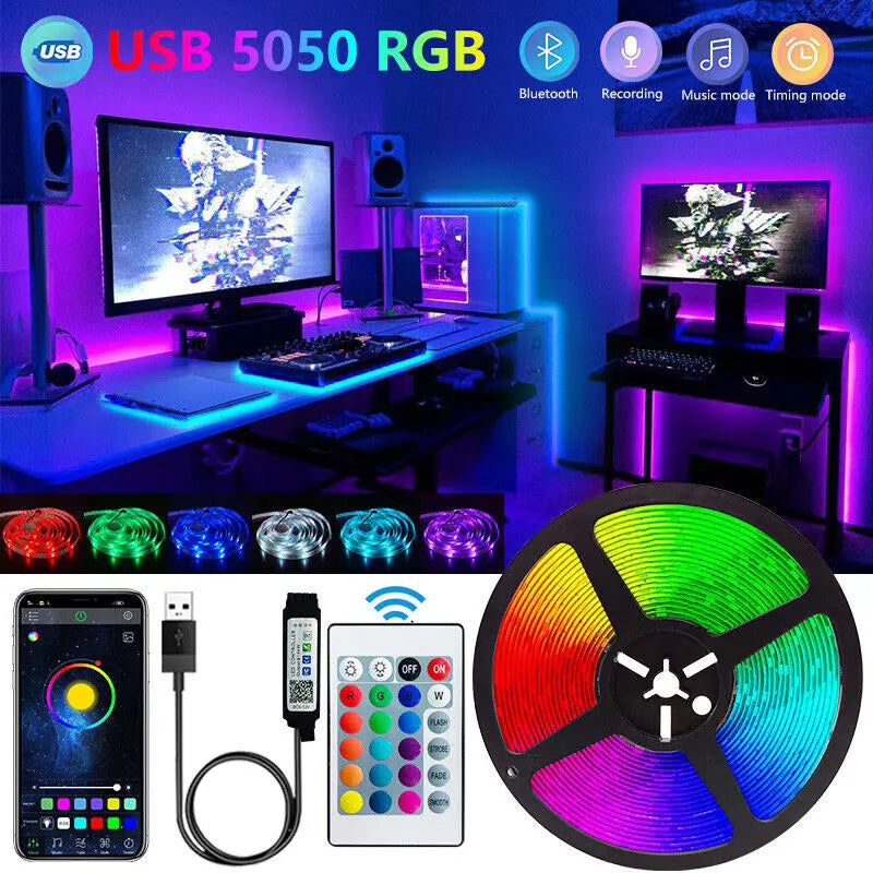 RGBGlow Pro™ – Tira LED Inteligente RGB con Control por App