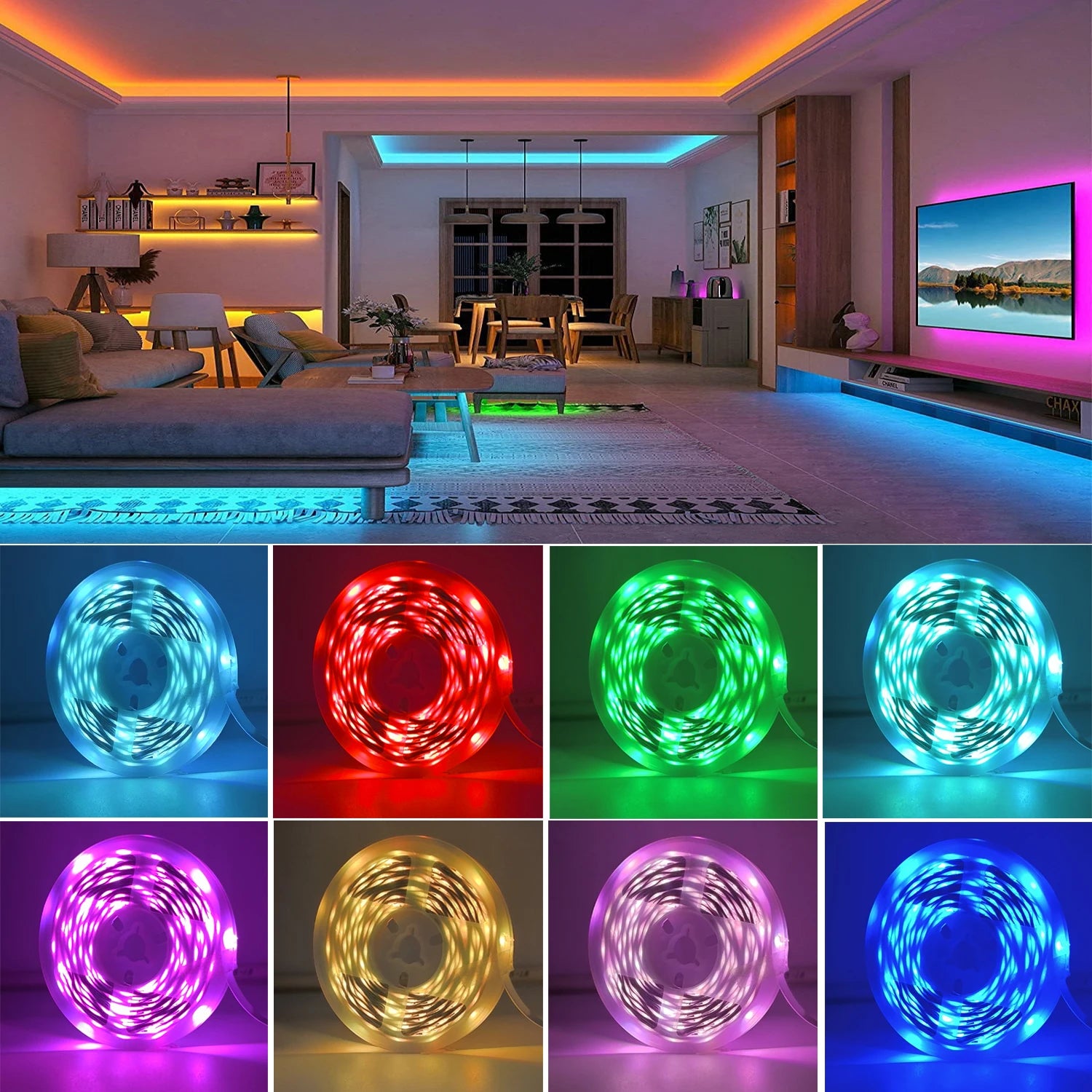 RGBGlow Ultra™ – Tira LED RGB Inteligente con App y Control Remoto