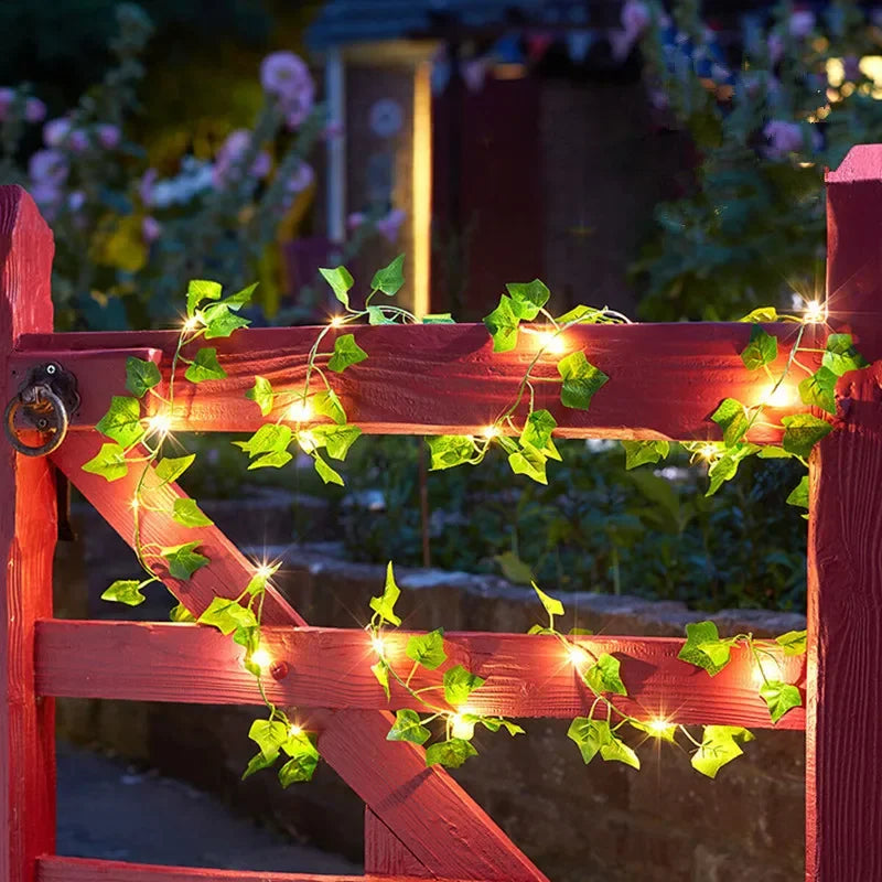 Guirnalda de Luces LED Hojas Verdes — Decoración Aesthetic para Habitación